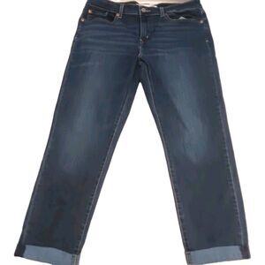 Levi's Women's Midrise Boyfriend Jeans Dark Wash Sz 16 Cotton Poly Blend